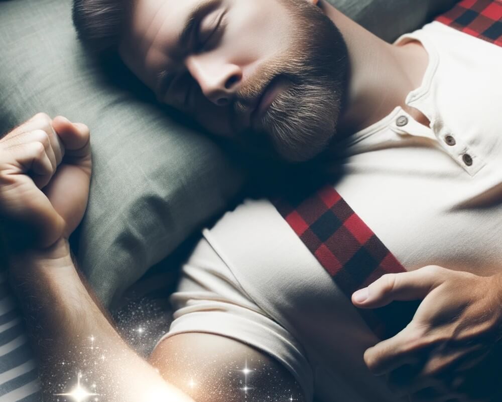 lumberjack's muscles growing while he sleep