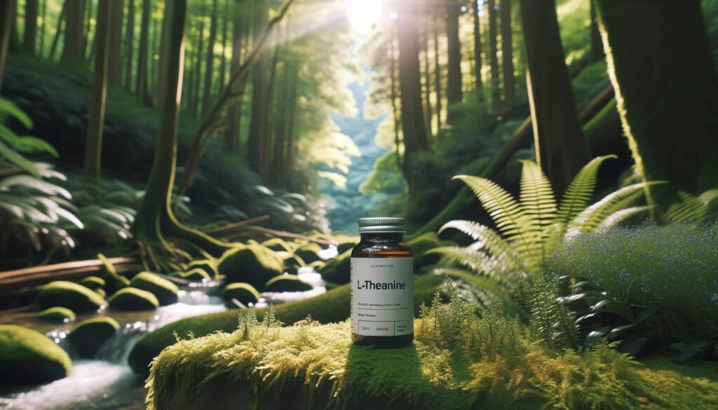 L-Theanine sleep supplement by a river