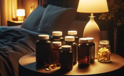 many bottles of sleep supplements for men